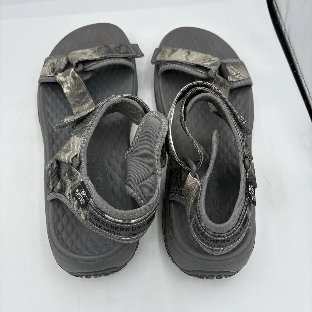 Skechers Shoes Mens Size 11 Lomell Goodyear Mossy Oak‎ Gray Camo Sandals